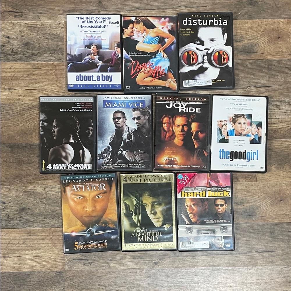 Assorted DVD Movie Collection - Various Titles (Black Cases)